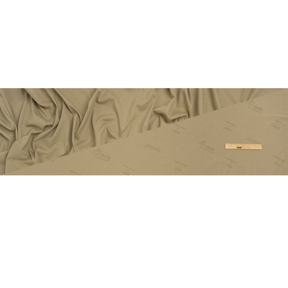 Flame Resistant Cotton Jersey - Military Tan - Designer Deadstock Made in the USA - Full Flame Resistant Cotton Jersey - Military Tan - Designer Deadstock Made in the USA - Full