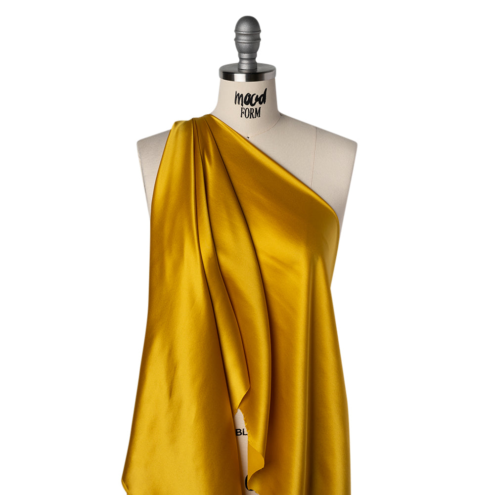 Silk Charmeuse by The Reformation - Golden Turmeric Yellow - Deadstock - Drape Silk Charmeuse by The Reformation - Golden Turmeric Yellow - Deadstock - Drape