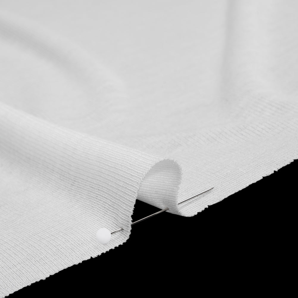 Tencel Rib Knit - Off White - Designer Deadstock - Detail Tencel Rib Knit - Off White - Designer Deadstock - Detail