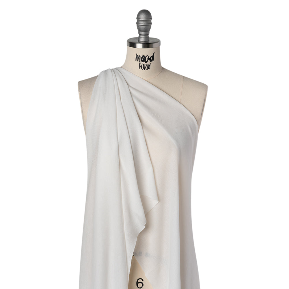Tencel Rib Knit - Off White - Designer Deadstock - Drape Tencel Rib Knit - Off White - Designer Deadstock - Drape