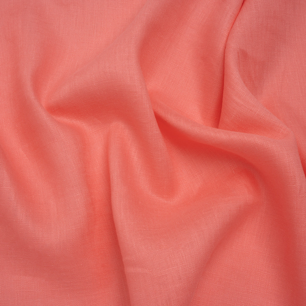 Medium Weight Linen Woven - Watermelon Pink - Famous Australian Designer Deadstock Medium Weight Linen Woven - Watermelon Pink - Famous Australian Designer Deadstock