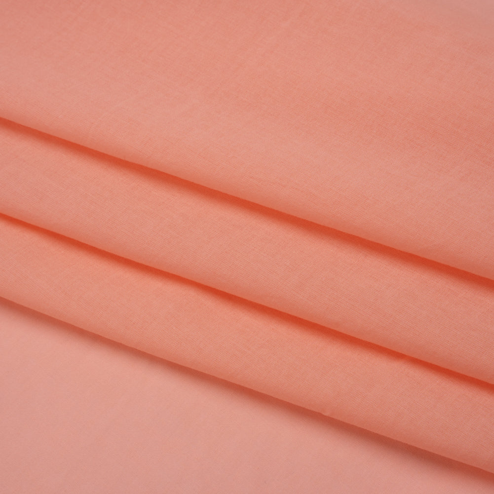 Cotton Voile - Persimmon Pink - Famous Australian Designer Deadstock Folded Cotton Voile - Persimmon Pink - Famous Australian Designer Deadstock Folded