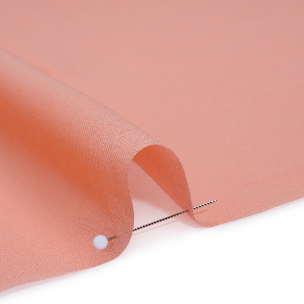 Cotton Voile - Persimmon Pink - Famous Australian Designer Deadstock Detail Cotton Voile - Persimmon Pink - Famous Australian Designer Deadstock Detail