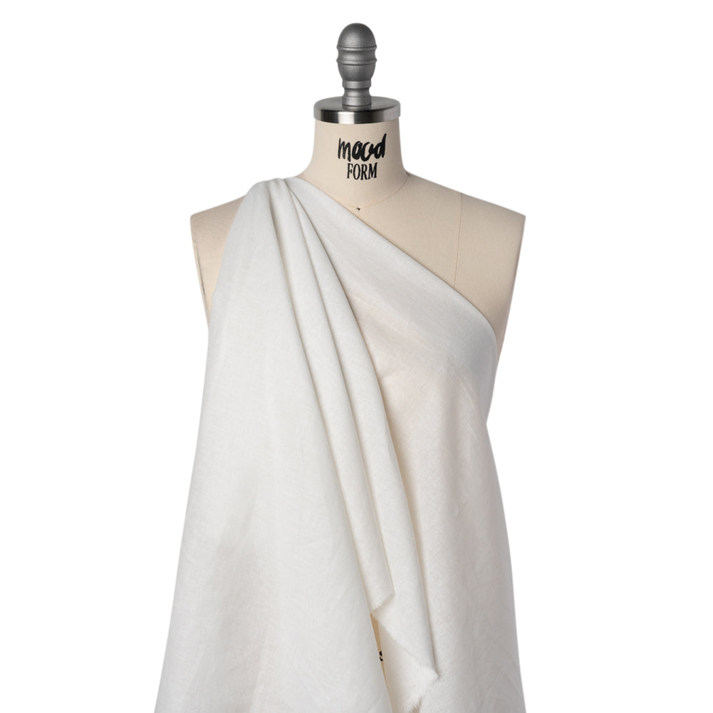 Cotton and Linen Woven - White - Famous Australian Famous Australian Designer Deadstock Cotton and Linen Woven - White - Famous Australian Famous Australian Designer Deadstock