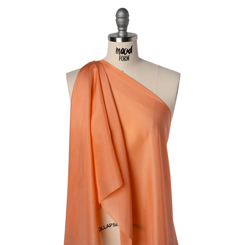 China Silk/Habotai - Tangerine - Famous Australian Designer Deadstock China Silk/Habotai - Tangerine - Famous Australian Designer Deadstock
