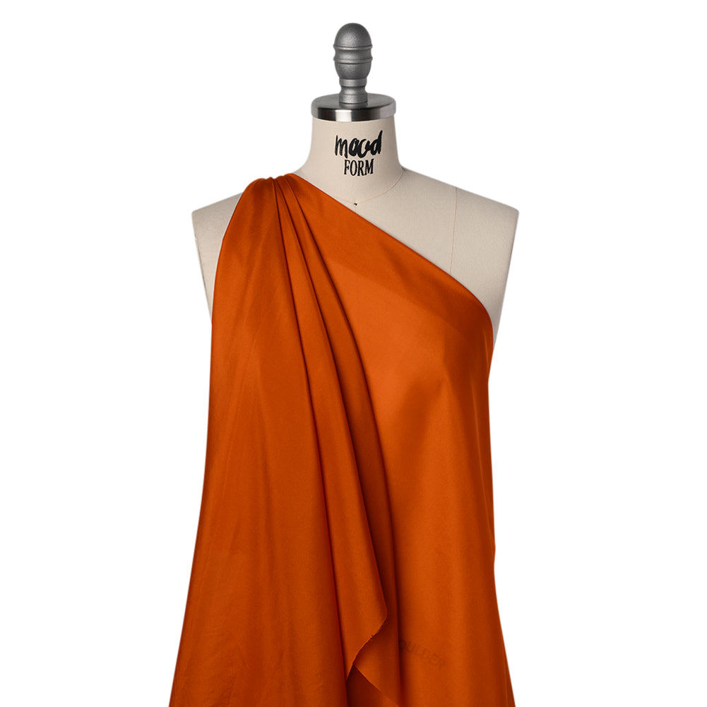 China Silk/Habotai - Pumpkin Orange - Famous Australian Designer Deadstock China Silk/Habotai - Pumpkin Orange - Famous Australian Designer Deadstock
