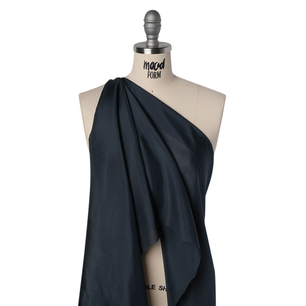 China Silk/Habotai - Navy Blue - Famous Australian Designer Deadstock China Silk/Habotai - Navy Blue - Famous Australian Designer Deadstock