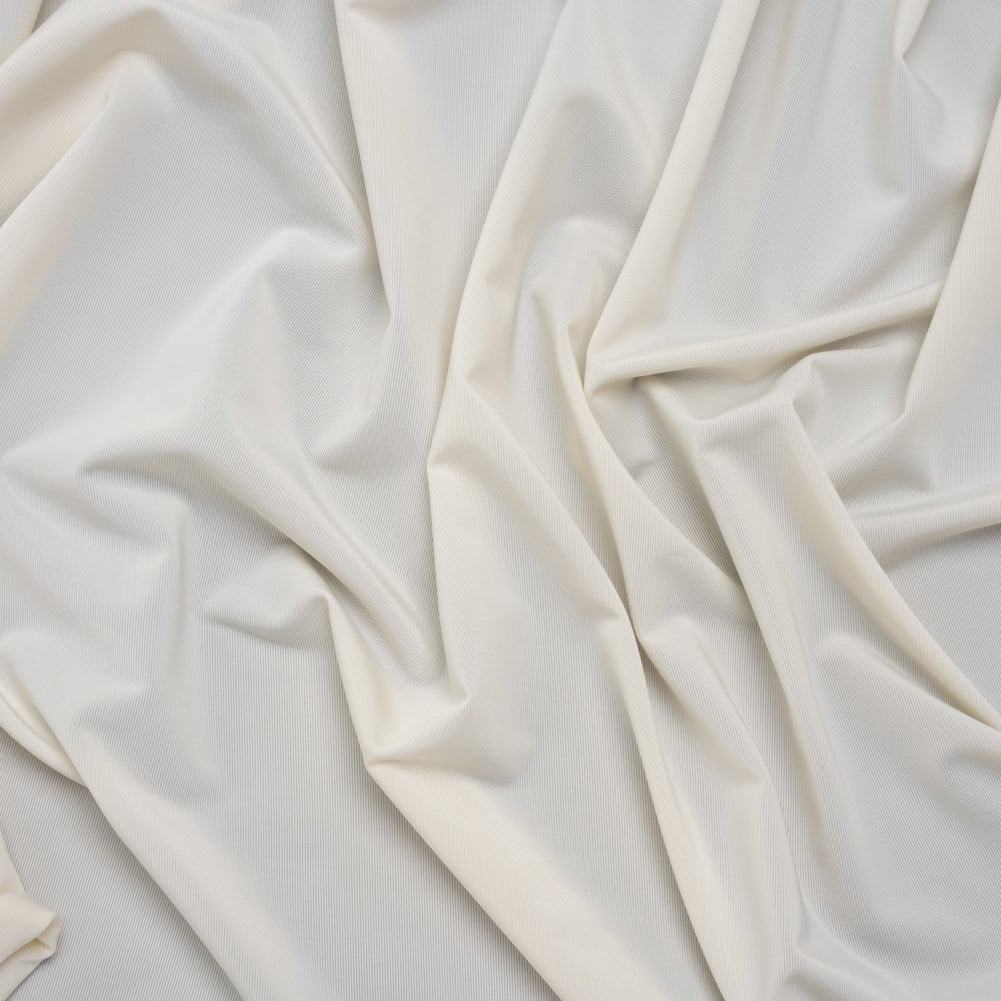 Stretch Polyester Jersey - Parchment - Famous Australian Designer Deadstock Stretch Polyester Jersey - Parchment - Famous Australian Designer Deadstock