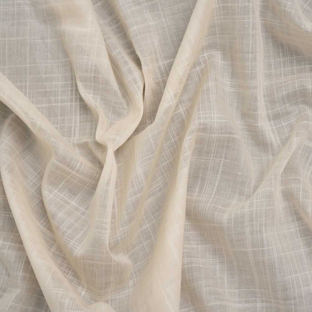 Textured Cotton Voile - Light Beige - Famous Australian Designer Deadstock Textured Cotton Voile - Light Beige - Famous Australian Designer Deadstock
