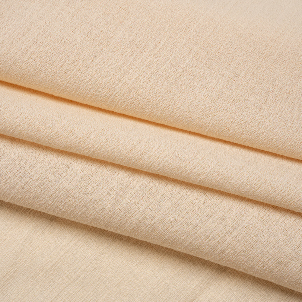 Textured Cotton Woven - Pale Peach - Famous Australian Designer Deadstock Textured Cotton Woven - Pale Peach - Famous Australian Designer Deadstock