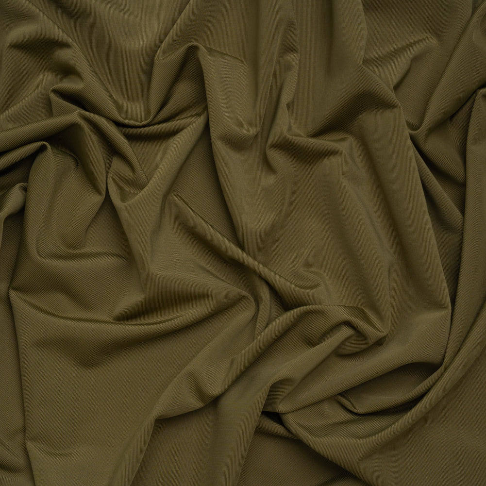Stretch Polyester Jersey - Olive Green - Famous Australian Designer Deadstock Stretch Polyester Jersey - Olive Green - Famous Australian Designer Deadstock