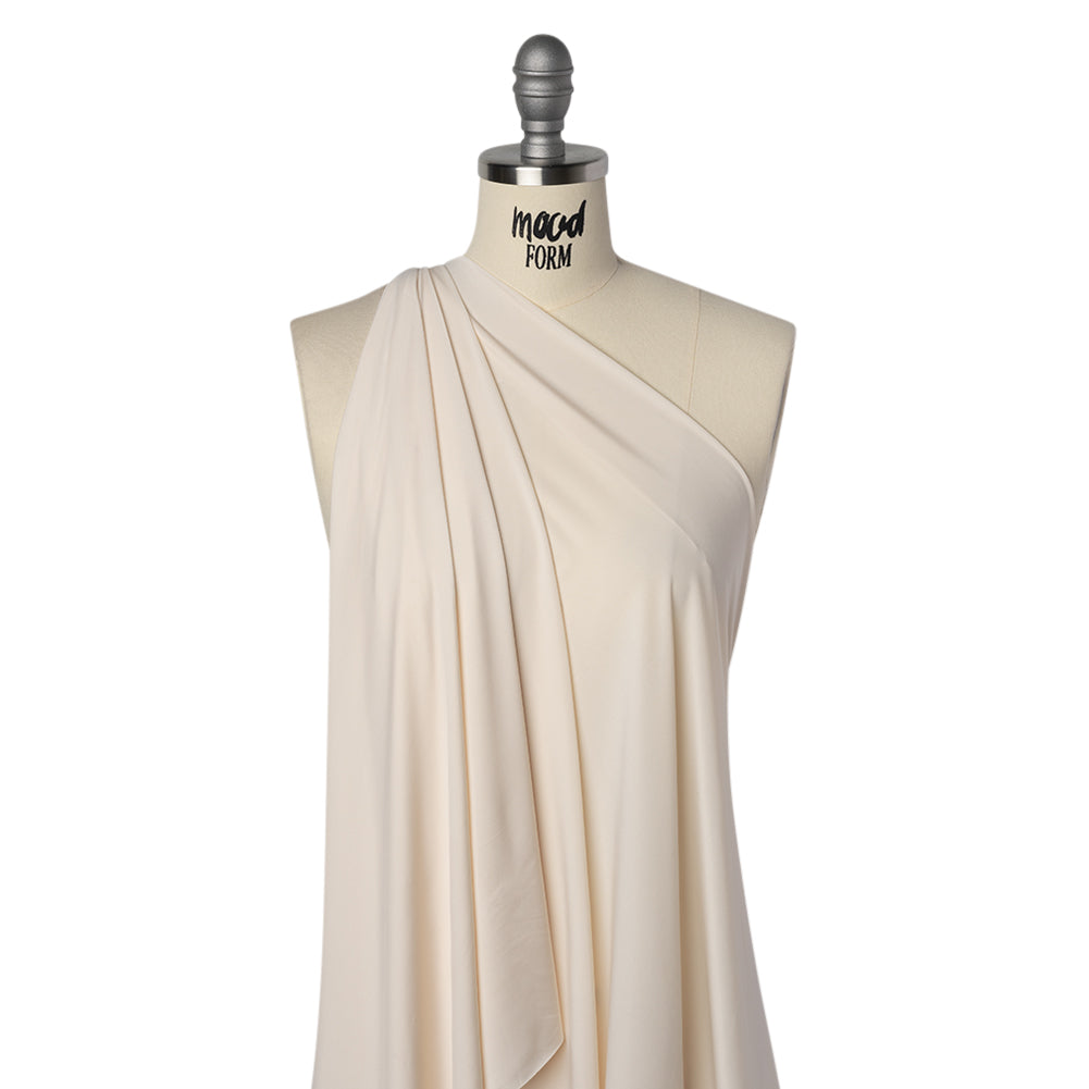 Stretch Polyester Jersey - Cream - Famous Australian Designer Deadstock Stretch Polyester Jersey - Cream - Famous Australian Designer Deadstock