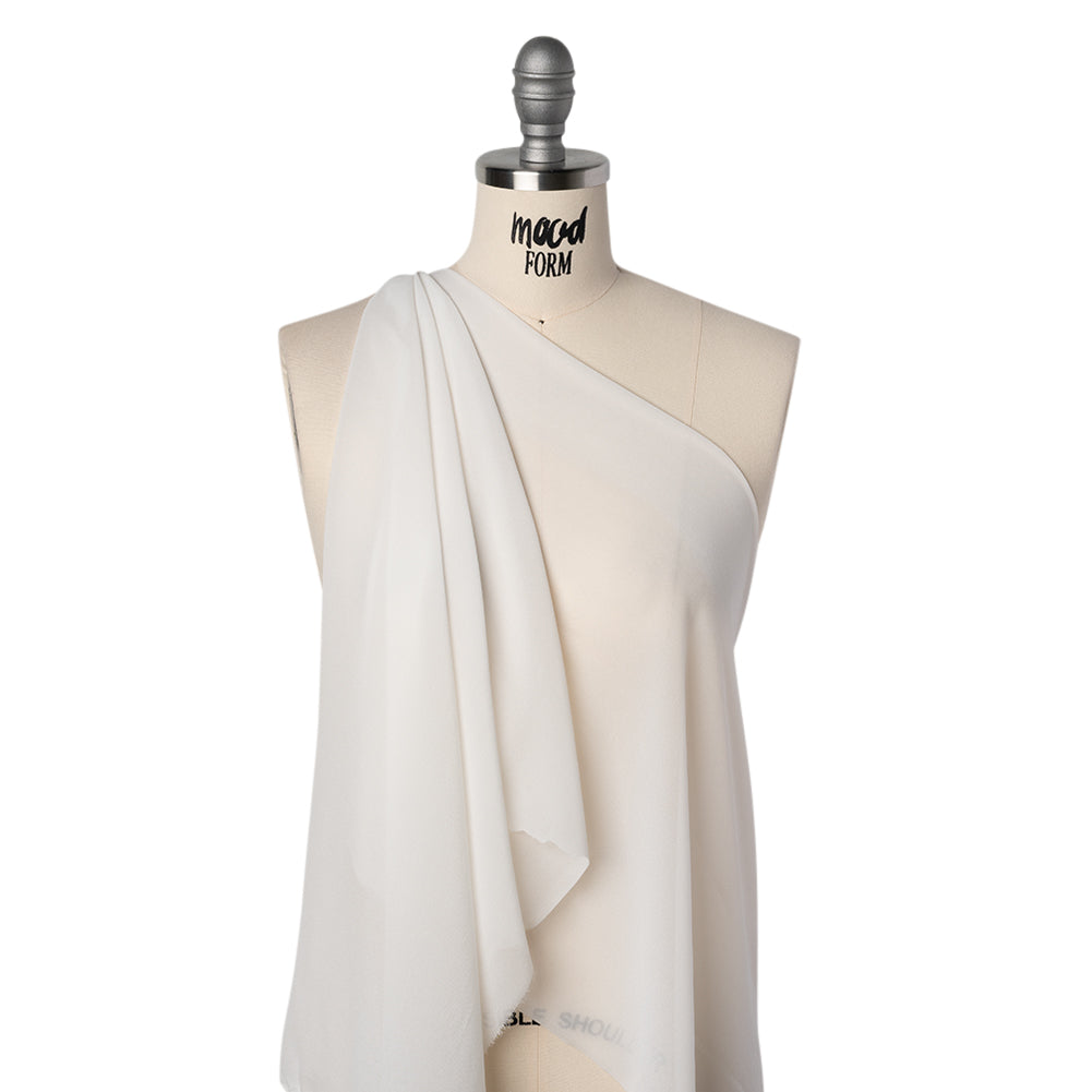 Viscose Georgette - Off White - Famous Australian Designer Deadstock Viscose Georgette - Off White - Famous Australian Designer Deadstock