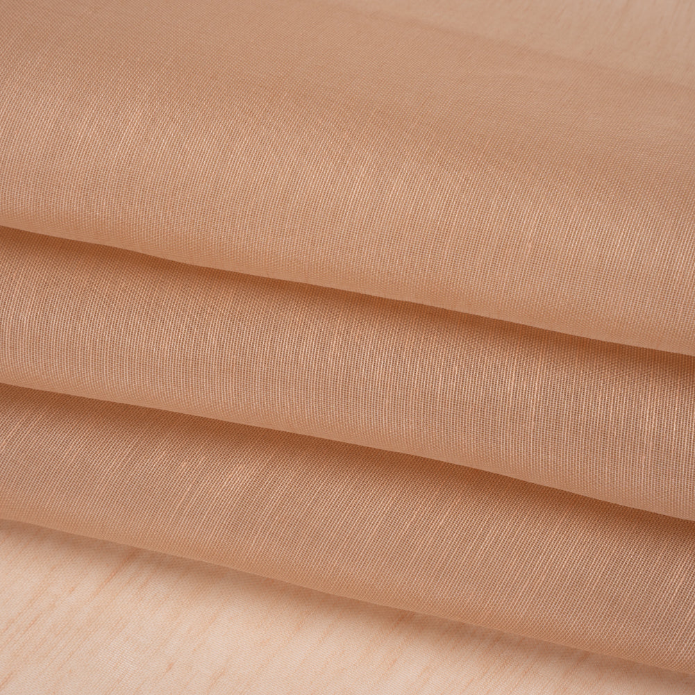 Silk and Linen Scrim - Dark Nude - Famous Australian Designer Deadstock Silk and Linen Scrim - Dark Nude - Famous Australian Designer Deadstock