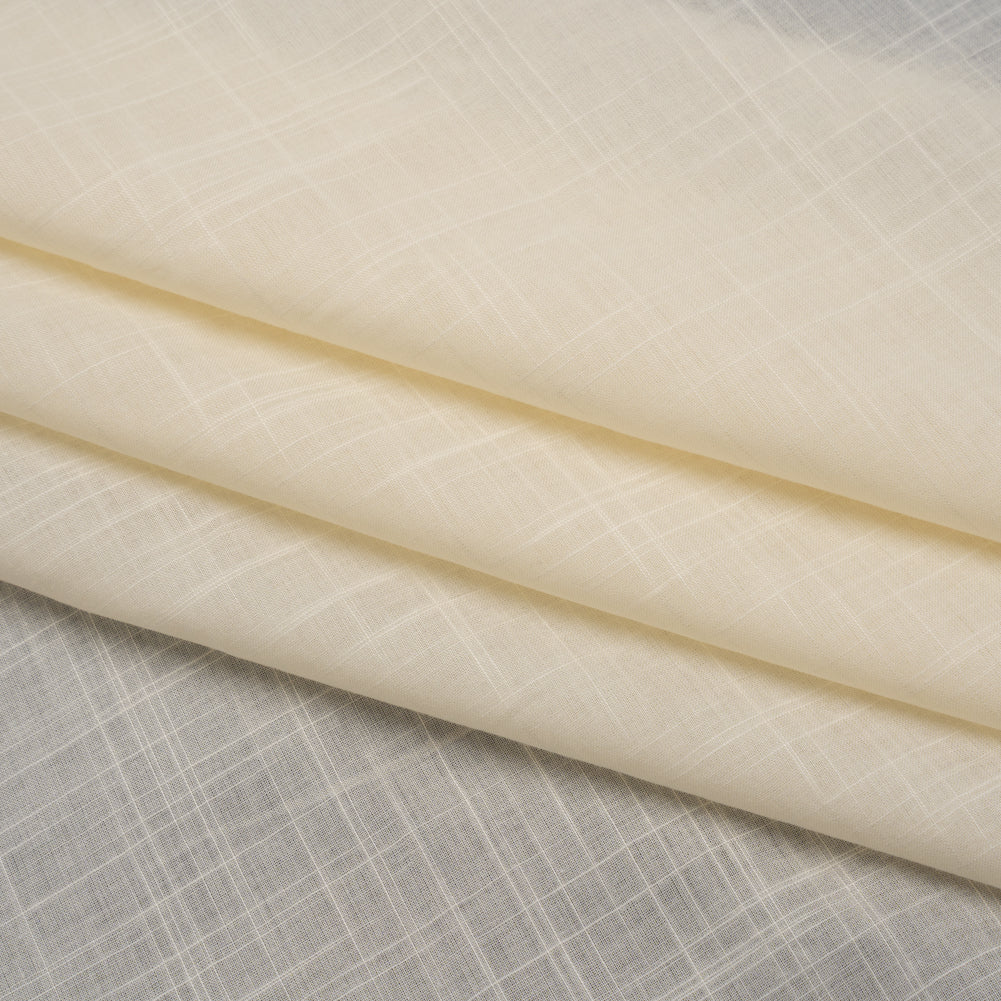 Textured Cotton Voile - Cream - Famous Australian Designer Deadstock Textured Cotton Voile - Cream - Famous Australian Designer Deadstock