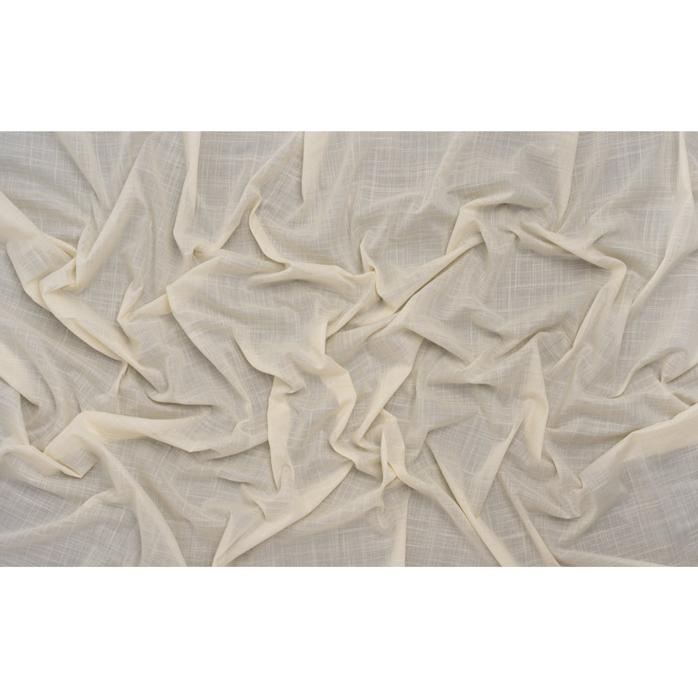Textured Cotton Voile - Cream - Famous Australian Designer Deadstock Textured Cotton Voile - Cream - Famous Australian Designer Deadstock