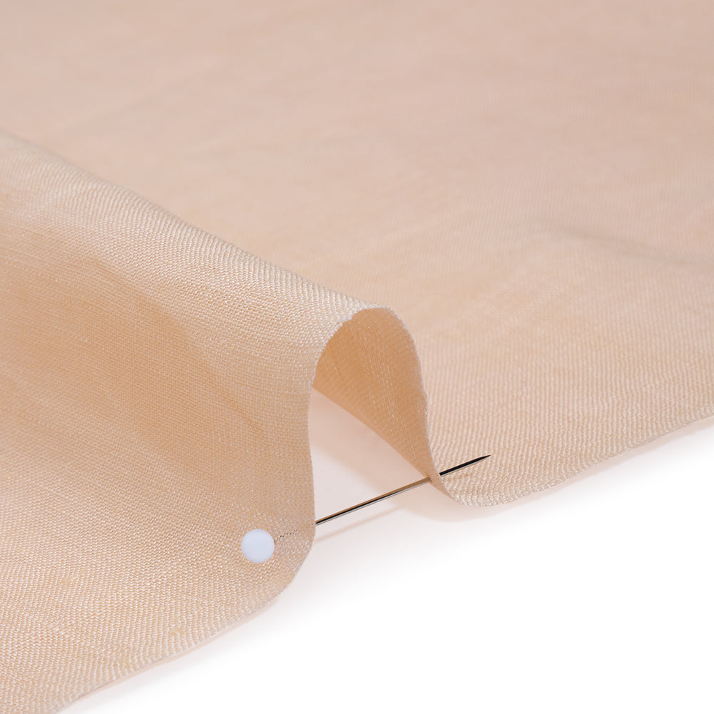 Plain Dyed Lightweight Linen Woven - Cream Pink - Famous Australian Designer Deadstock Plain Dyed Lightweight Linen Woven - Cream Pink - Famous Australian Designer Deadstock