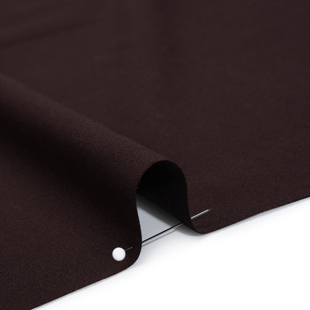 Stretch Polyester and Wool Blend Suiting - Chocolate Brown - Famous Australian Designer Deadstock Stretch Polyester and Wool Blend Suiting - Chocolate Brown - Famous Australian Designer Deadstock