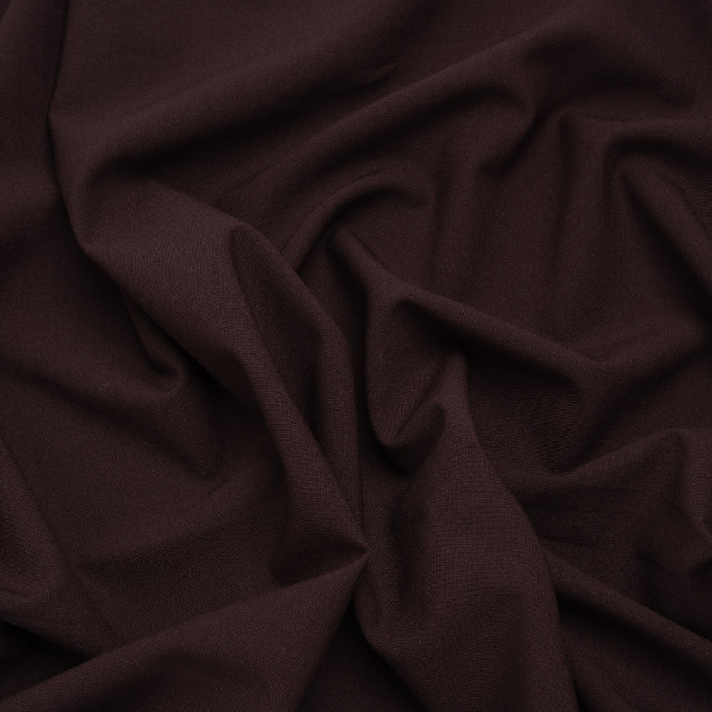 Stretch Polyester and Wool Blend Suiting - Chocolate Brown - Famous Australian Designer Deadstock Stretch Polyester and Wool Blend Suiting - Chocolate Brown - Famous Australian Designer Deadstock