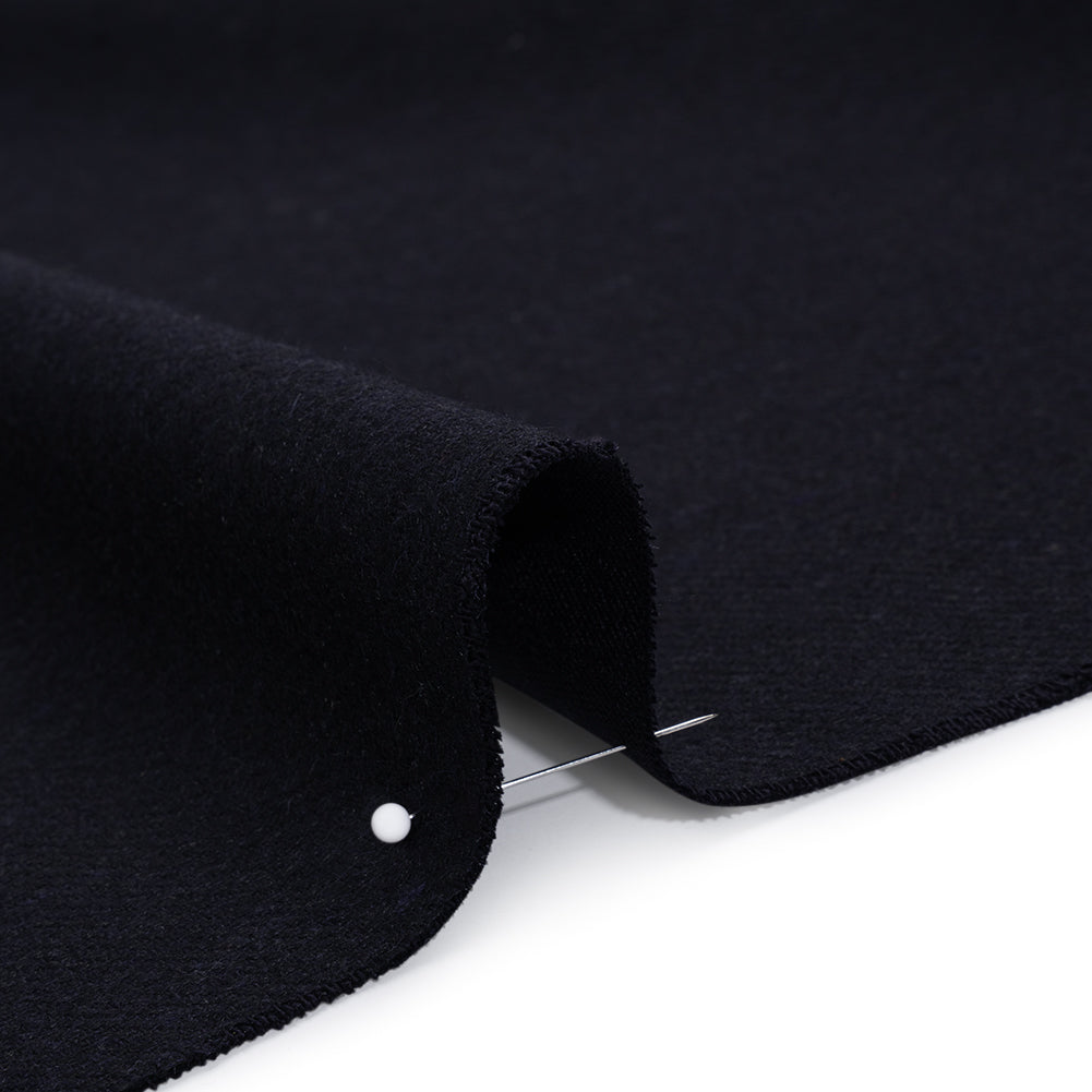 Stretch Blended Virgin Wool and Recycled Polyester Twill Coating - Navy Blue - Famous Australian Designer Deadstock Stretch Blended Virgin Wool and Recycled Polyester Twill Coating - Navy Blue - Famous Australian Designer Deadstock