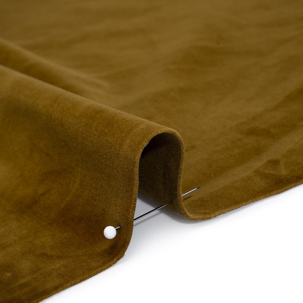 Stretch Cotton Velveteen - Cumin - Famous Australian Designer Deadstock Stretch Cotton Velveteen - Cumin - Famous Australian Designer Deadstock