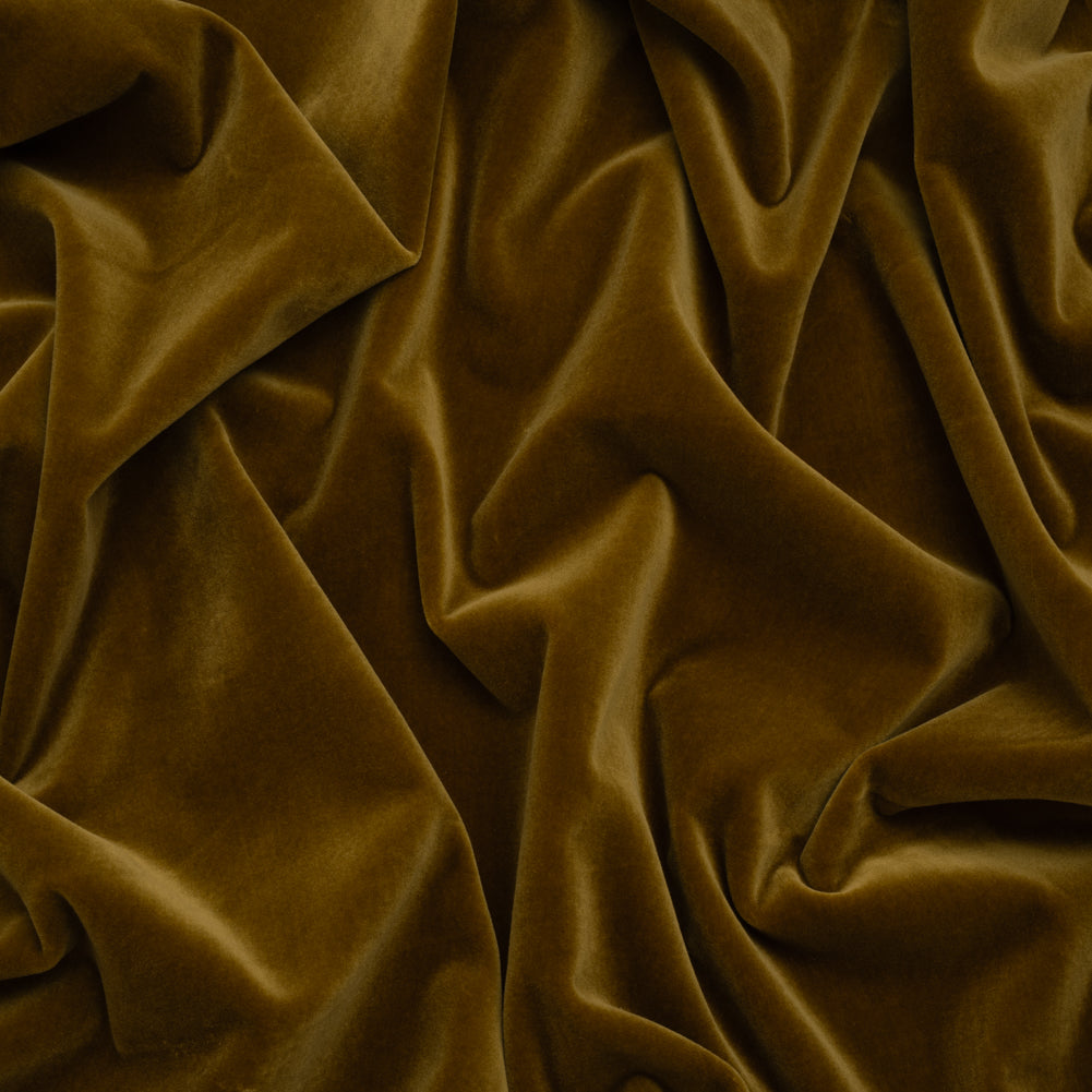 Stretch Cotton Velveteen - Cumin - Famous Australian Designer Deadstock Stretch Cotton Velveteen - Cumin - Famous Australian Designer Deadstock