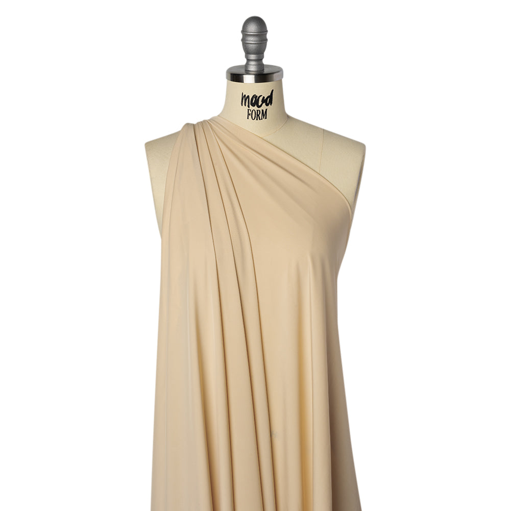 Stretch Polyester Jersey - Buff - Famous Australian Designer Deadstock Stretch Polyester Jersey - Buff - Famous Australian Designer Deadstock