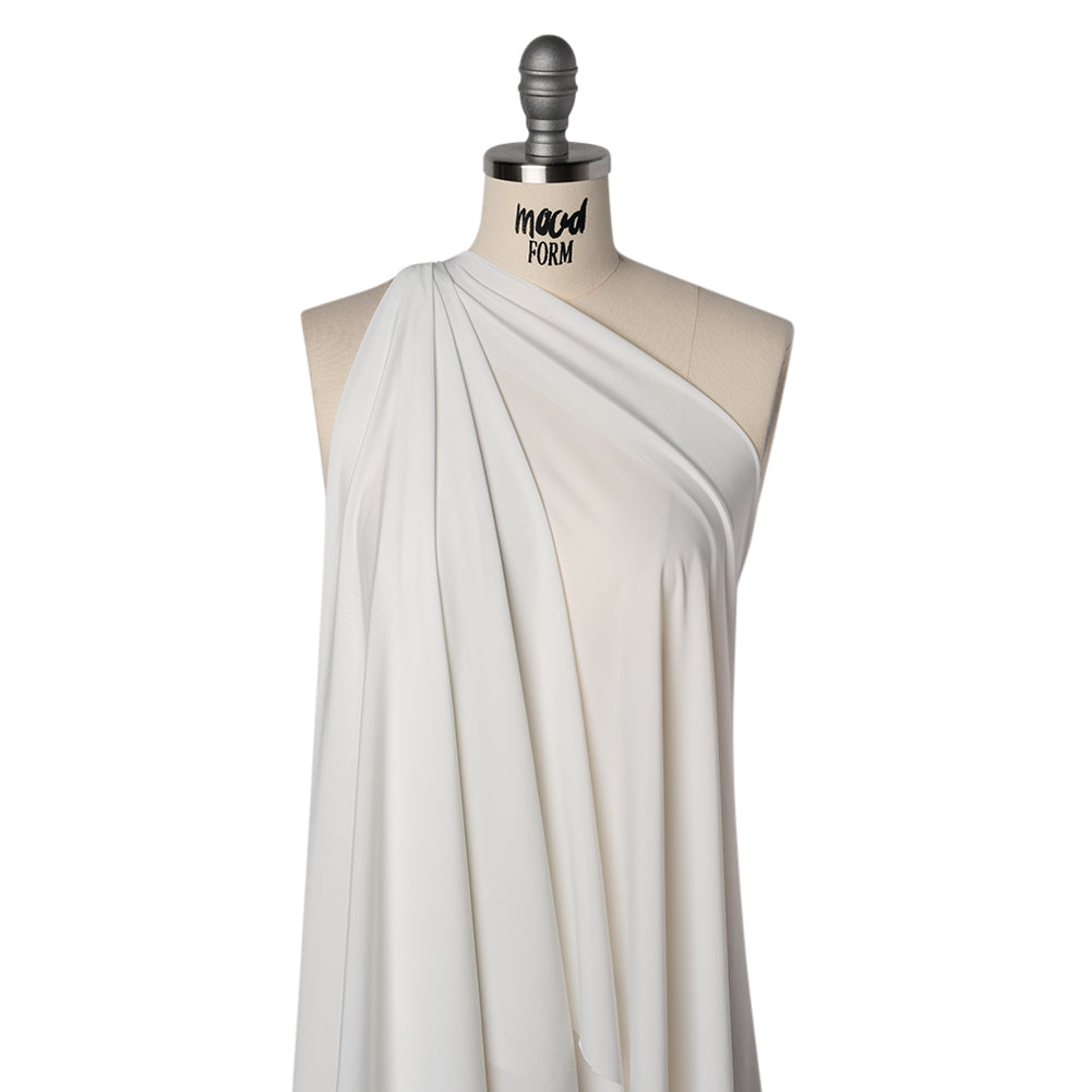 Stretch Polyester Jersey - Natural White - Famous Australian Designer Deadstock Stretch Polyester Jersey - Natural White - Famous Australian Designer Deadstock