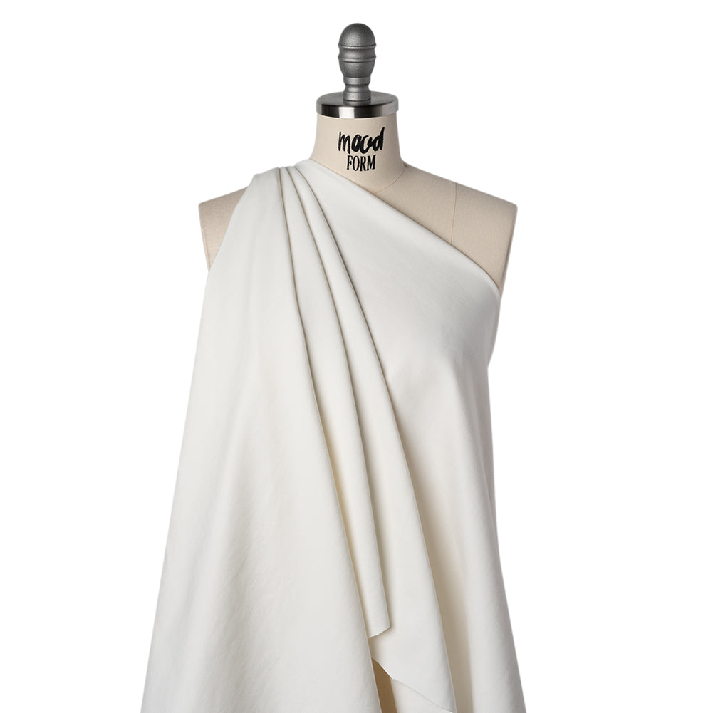 Stretch Viscose and Polyamide Ponte Knit - Off White - Famous Australian Designer Deadstock Stretch Viscose and Polyamide Ponte Knit - Off White - Famous Australian Designer Deadstock