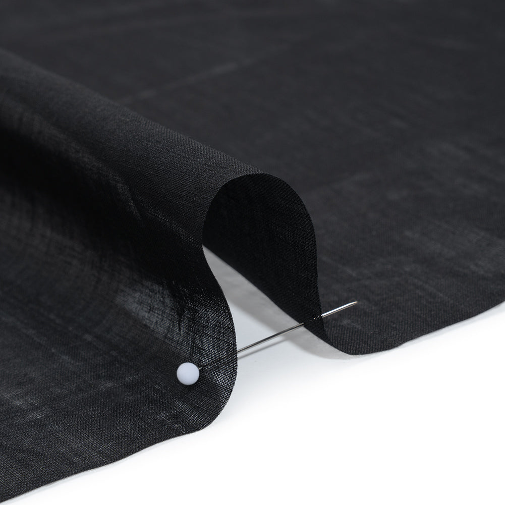 Lightweight Ramie Woven - Off Black - Famous Australian Designer Deadstock Lightweight Ramie Woven - Off Black - Famous Australian Designer Deadstock