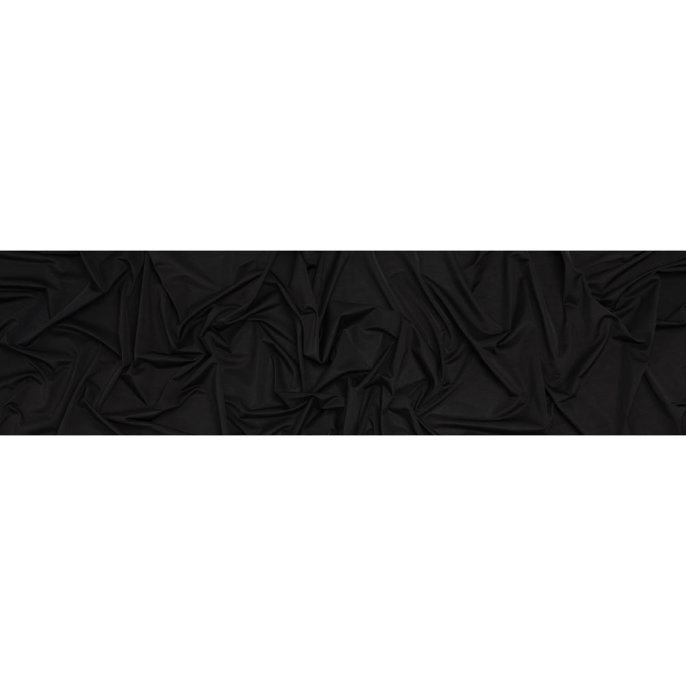 Stretch Polyester Jersey - Black - Famous Australian Designer Deadstock Stretch Polyester Jersey - Black - Famous Australian Designer Deadstock