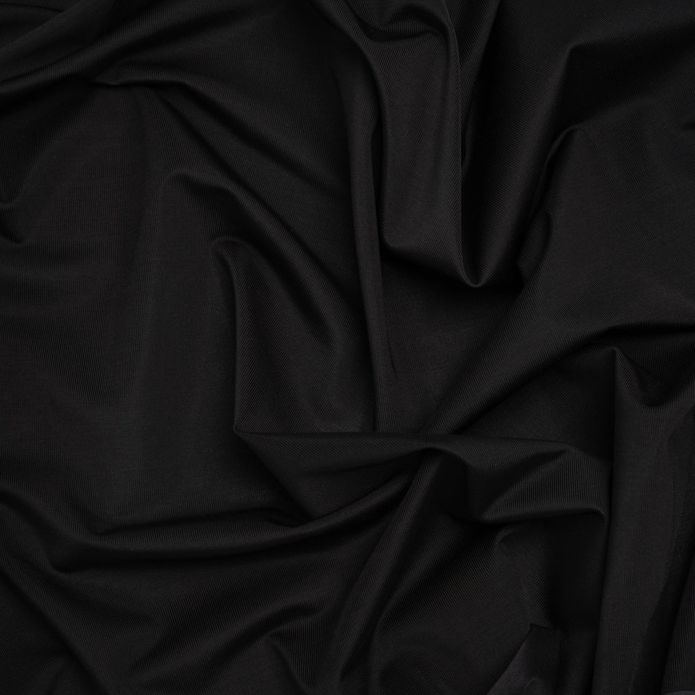 Stretch Polyester Jersey - Black - Famous Australian Designer Deadstock Stretch Polyester Jersey - Black - Famous Australian Designer Deadstock