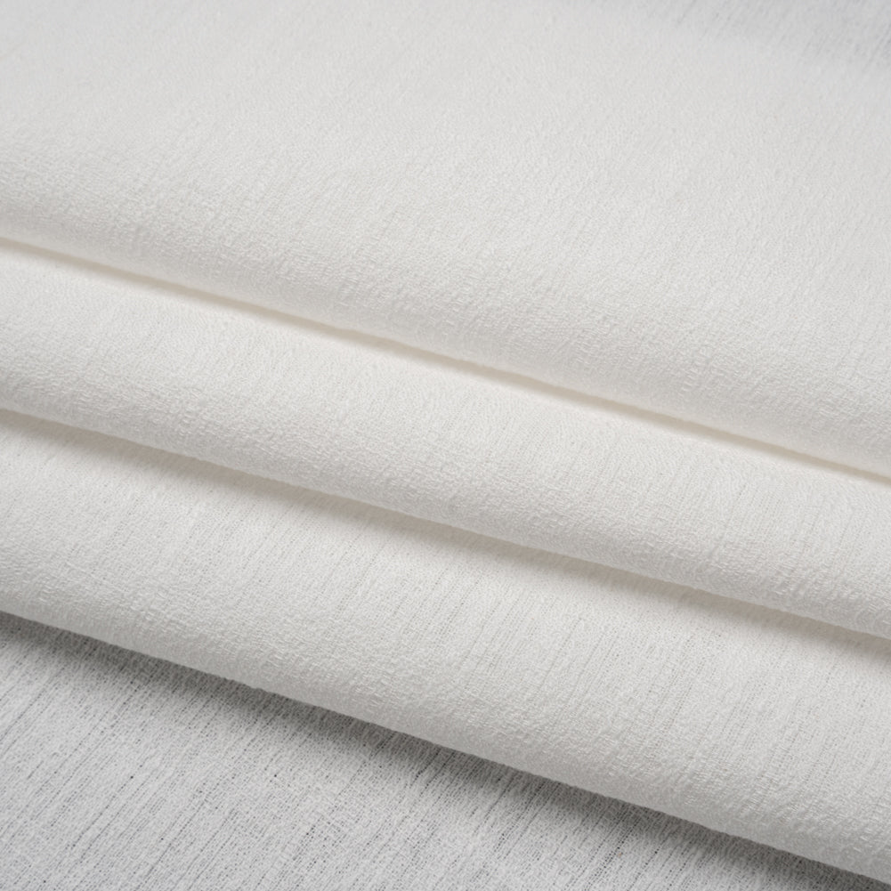 Textured Cotton Woven - White - Famous Australian Famous Australian Designer Deadstock Textured Cotton Woven - White - Famous Australian Famous Australian Designer Deadstock