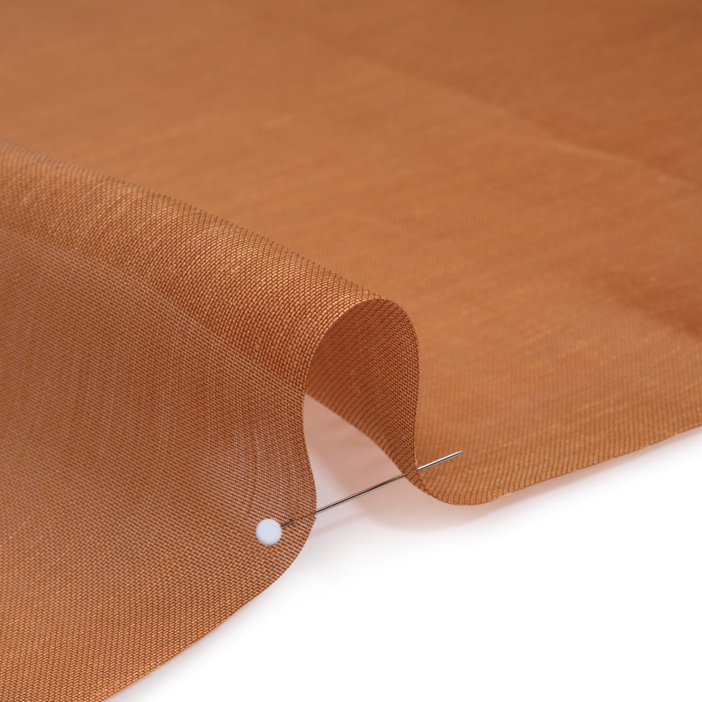 Linen and Silk Organza - Sienna - Famous Australian Designer Deadstock Linen and Silk Organza - Sienna - Famous Australian Designer Deadstock