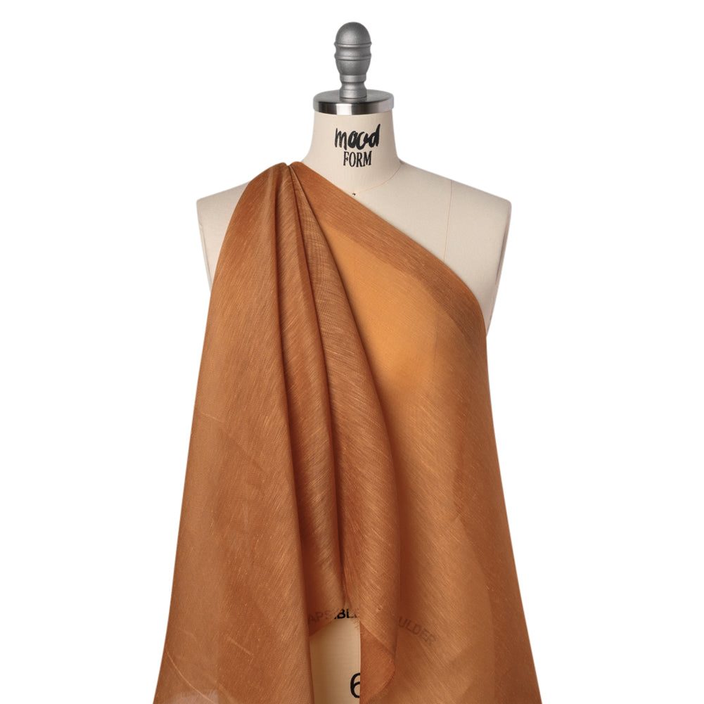 Linen and Silk Organza - Sienna - Famous Australian Designer Deadstock Linen and Silk Organza - Sienna - Famous Australian Designer Deadstock