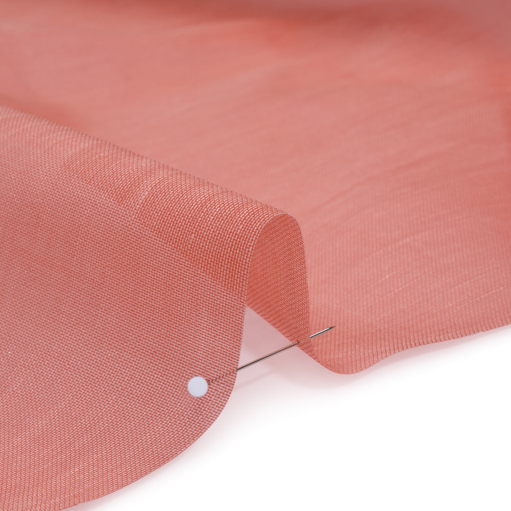 Linen and Silk Organza - Rose Pink - Famous Australian Designer Deadstock Linen and Silk Organza - Rose Pink - Famous Australian Designer Deadstock
