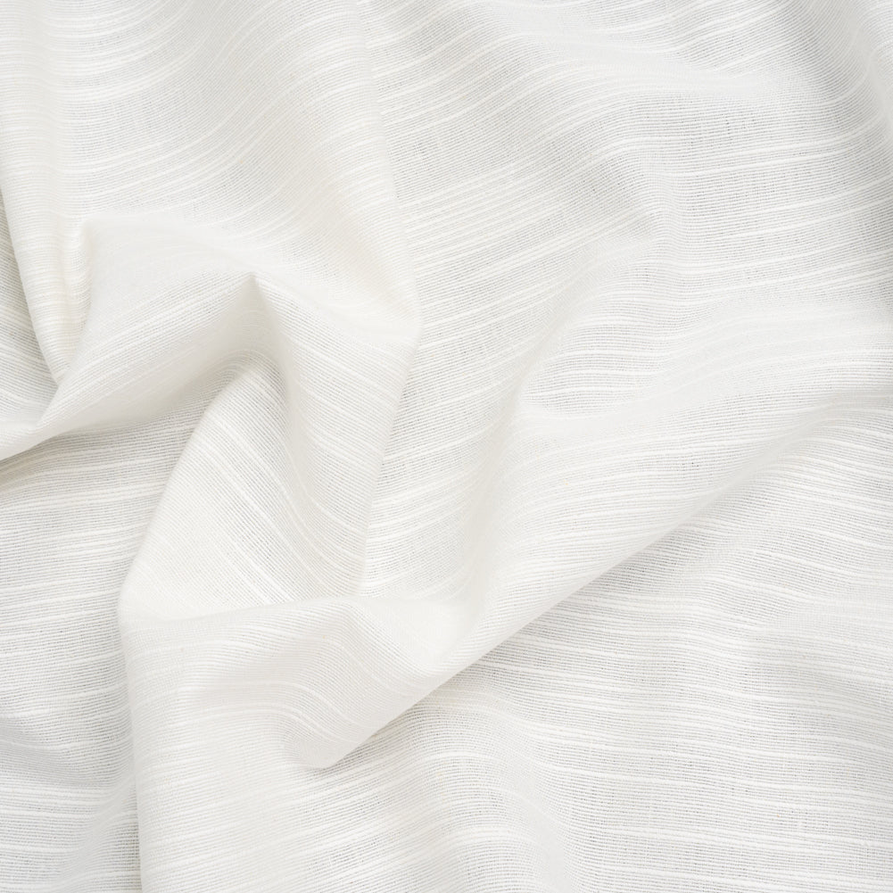 Cotton and Linen Heavy Slubbed Woven - Off White - Famous Australian Designer Deadstock Cotton and Linen Heavy Slubbed Woven - Off White - Famous Australian Designer Deadstock