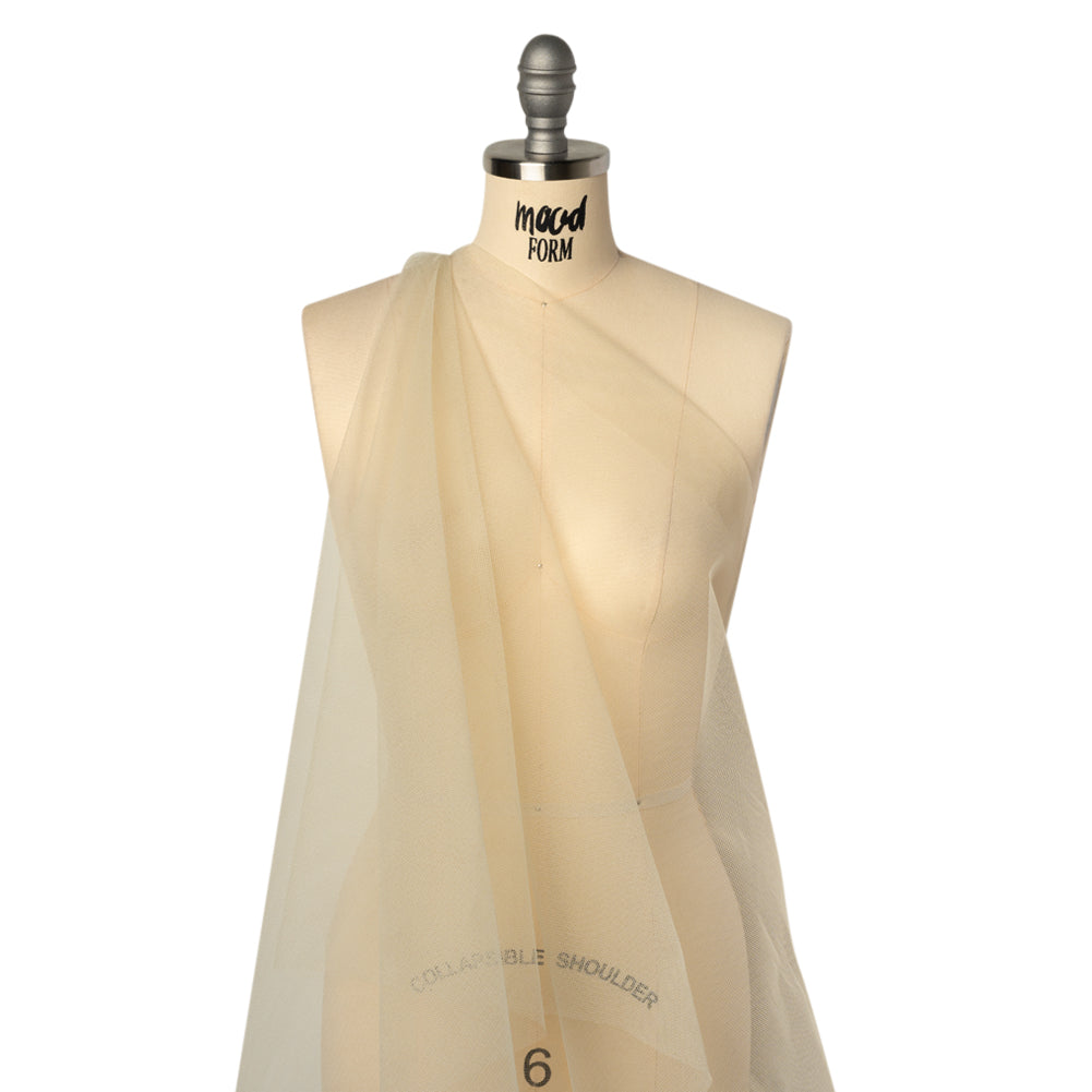 Stiff Polyester Tulle - Cream - Famous Australian Designer Deadstock Stiff Polyester Tulle - Cream - Famous Australian Designer Deadstock