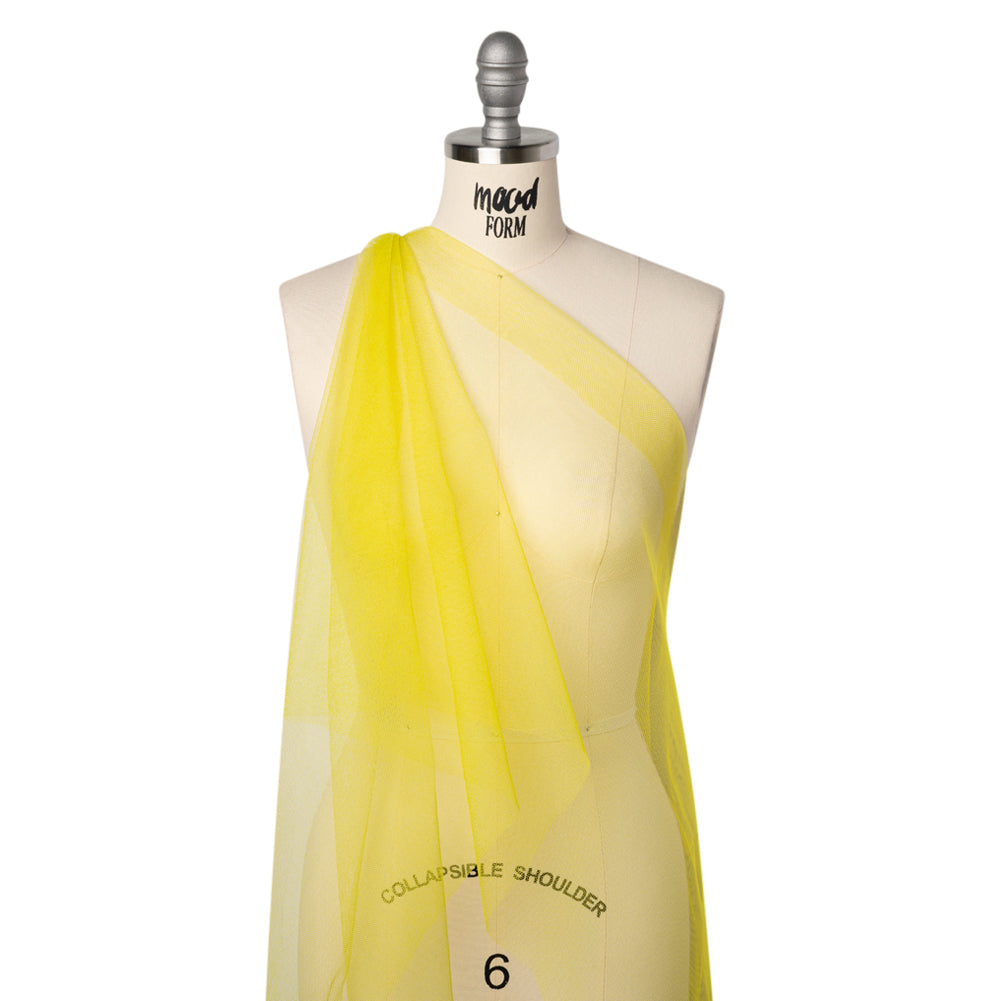 Stiff Polyester Tulle - Lemon Yellow - Famous Australian Designer Deadstock Stiff Polyester Tulle - Lemon Yellow - Famous Australian Designer Deadstock