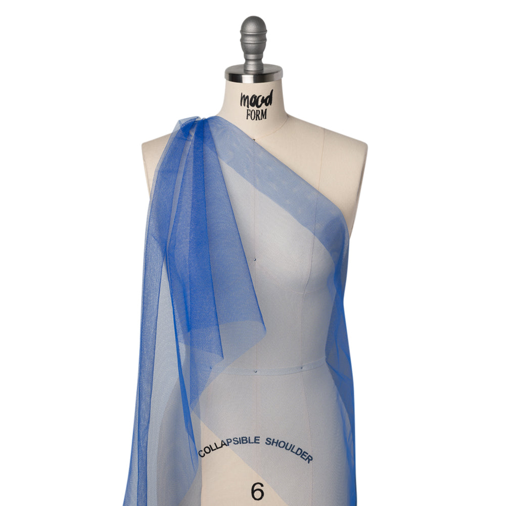 Stiff Polyester Tulle - Blue - Famous Australian Designer Deadstock Stiff Polyester Tulle - Blue - Famous Australian Designer Deadstock