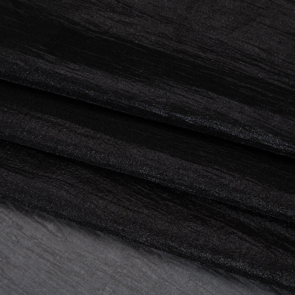 Billowy Lightweight Polyester Organza - Black - Famous Australian Designer Deadstock Billowy Lightweight Polyester Organza - Black - Famous Australian Designer Deadstock
