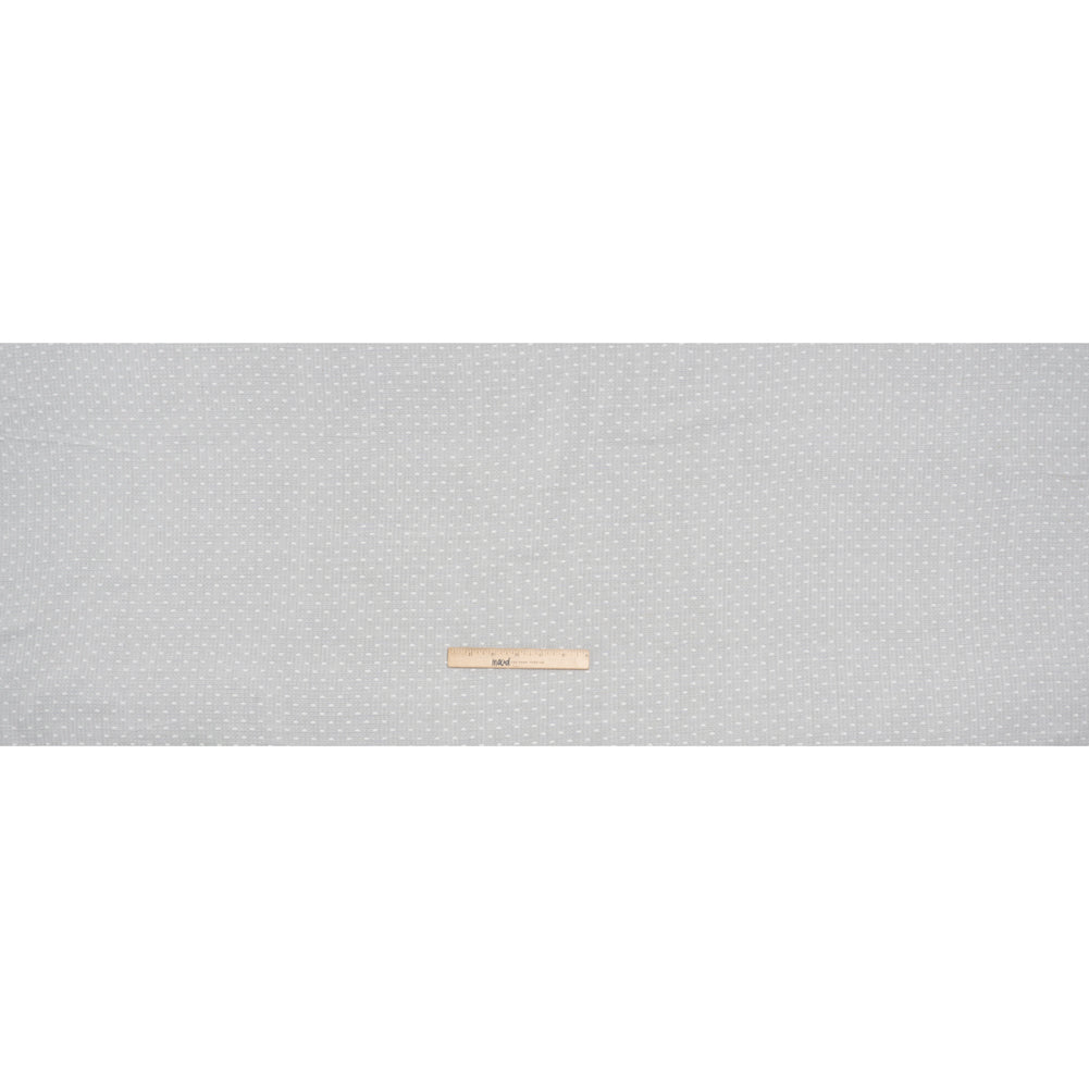 Swiss Dot Gridded Cotton Voile - Off White - Famous Australian Designer Deadstock Swiss Dot Gridded Cotton Voile - Off White - Famous Australian Designer Deadstock