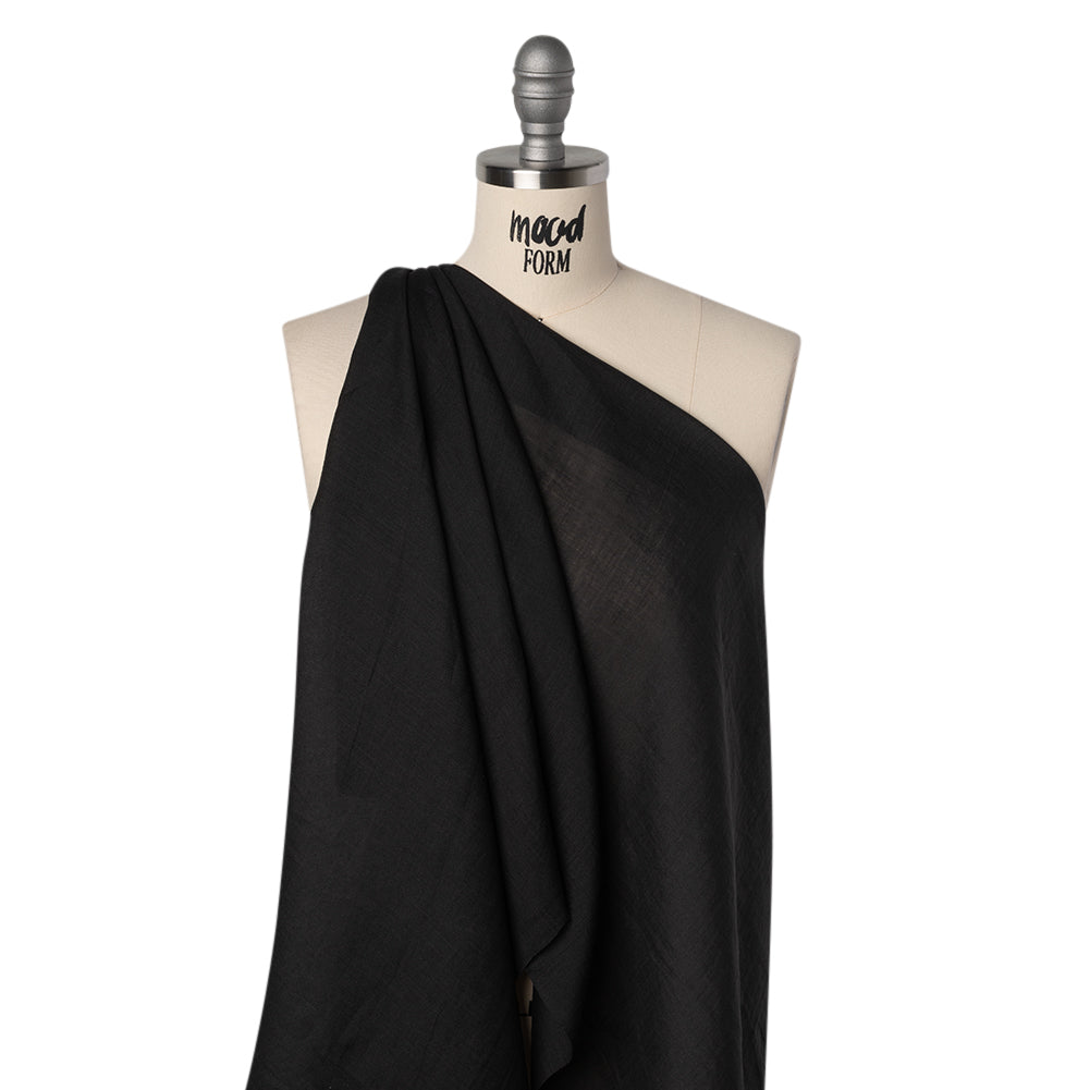Textured Cotton Lawn - Black Textured Cotton Lawn - Black