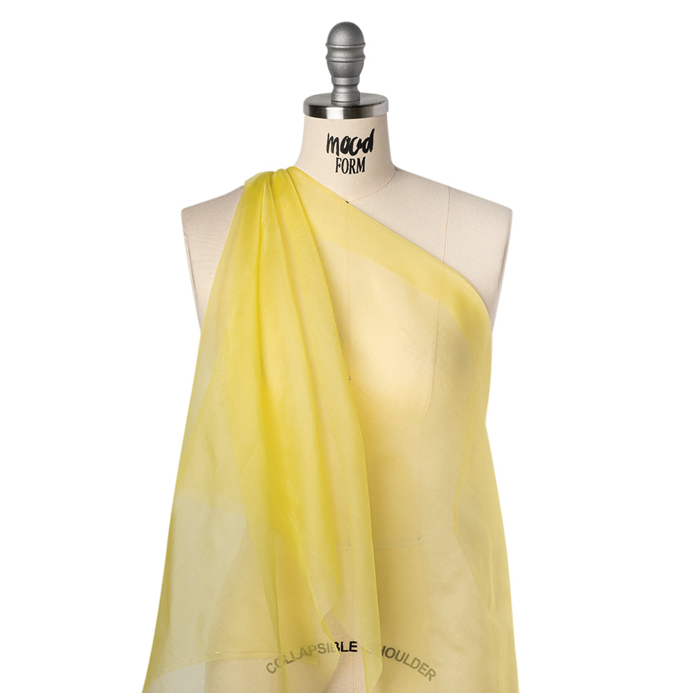 Silk Organza - Lemon Yellow - Famous Australian Designer Deadstock Drape Silk Organza - Lemon Yellow - Famous Australian Designer Deadstock Drape