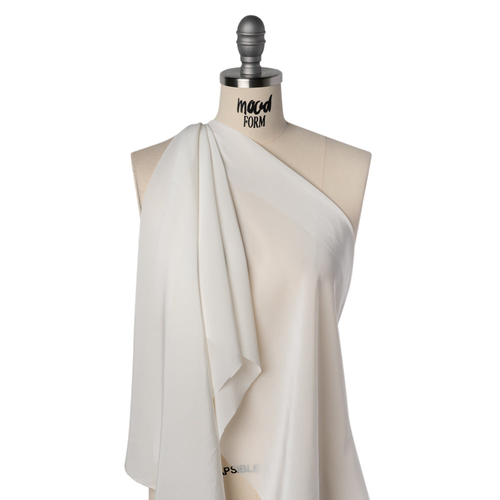 Silk Crepe de Chine - White - Famous Australian Designer Deadstock Silk Crepe de Chine - White - Famous Australian Designer Deadstock