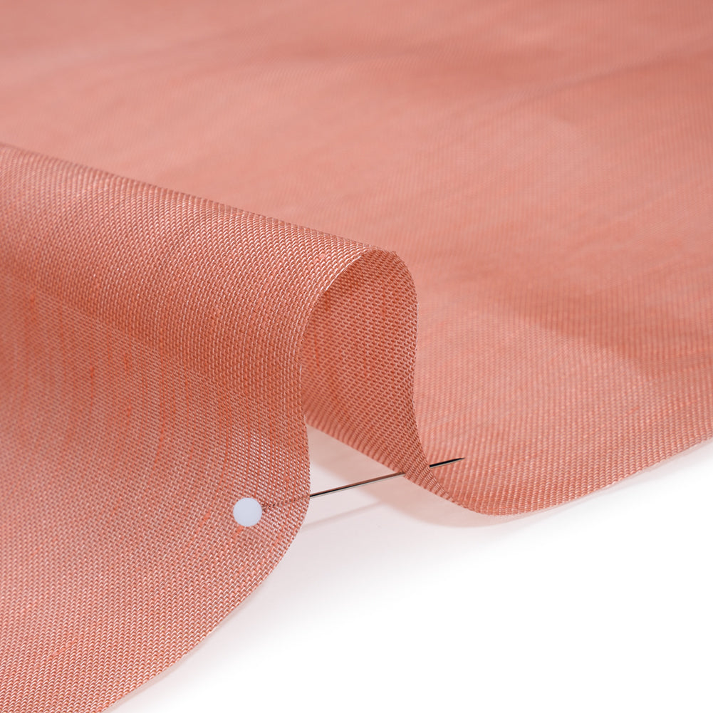 Linen and Silk Scrim - Dusty Rose - Famous Australian Designer Deadstock Linen and Silk Scrim - Dusty Rose - Famous Australian Designer Deadstock