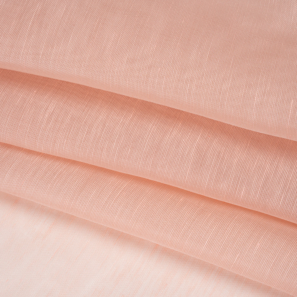 Linen and Silk Scrim - Ballet Pink - Famous Australian Designer Deadstock Linen and Silk Scrim - Ballet Pink - Famous Australian Designer Deadstock