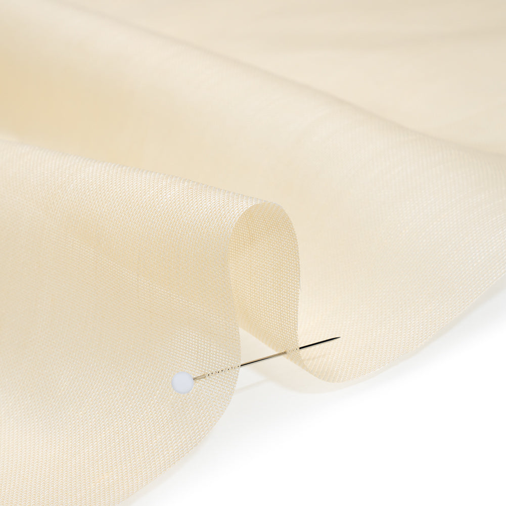 Linen and Silk Scrim - Shortbread - Famous Australian Designer Deadstock Linen and Silk Scrim - Shortbread - Famous Australian Designer Deadstock
