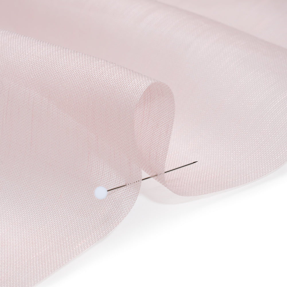 Linen and Silk Scrim - Blush Pink - Famous Australian Designer Deadstock Linen and Silk Scrim - Blush Pink - Famous Australian Designer Deadstock