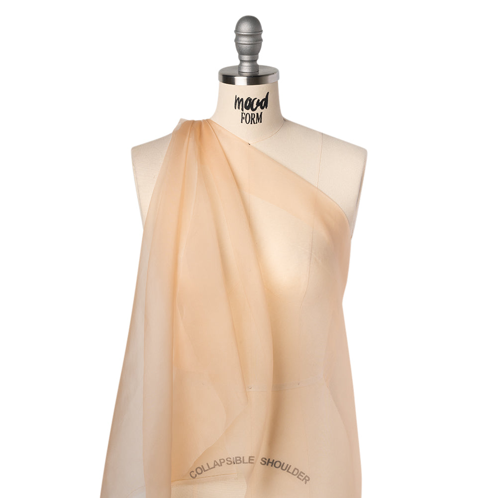 Silk Organza - Peach - Famous Australian Designer Deadstock Drape Silk Organza - Peach - Famous Australian Designer Deadstock Drape